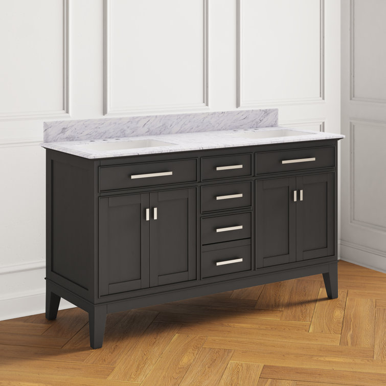 Charlton Home® Arminta 60" Double Bathroom Vanity Set & Reviews Wayfair